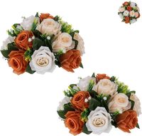 Roses en soie rouges vertes bleues blanches centres de table de mariage décoration boules de fleurs artificielles