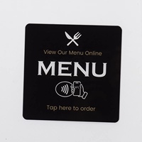 Autocollant de table étanche en acrylique NFC pour avis Google et menu NFC – Idéal pour hôtels