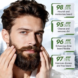 SADOER Kit per la Cura della Barba al Cedro 3pz 100ml 50ml 50g Set Shampoo Olio Balsamo per Barba per Gentiluomini Eleganti Nutre Idrata Favorisce la Crescita - Product Image 2
