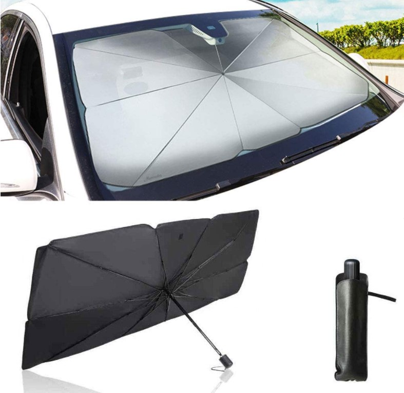 Parasole Per Auto Pieghevole - Ombrello Per Parabrezza, Protezione UV Per Interni, Taglie Grande E Piccola - Foto 4