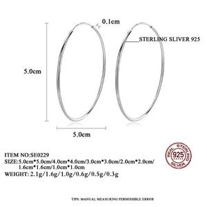 CZCITY Grandes Boucles d'Oreilles Créoles en Argent Sterling 925, Lots de Boucles d'Oreilles Personnalisées, Mini-Créoles Argentées Tendance, Grandes Créoles Femme - Product Image 2