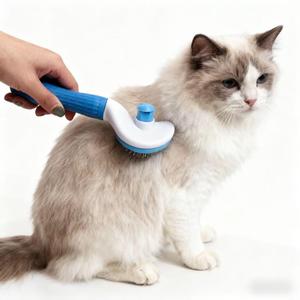 <b>Pet</b> Grooming <b>Brush</b> Set Medium Size Plastic Dual Side For Cat And Dog Hair Removal Convenient Use - Product Image 2