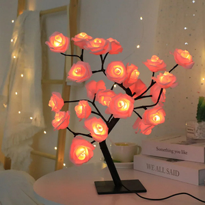 Wholesale <b>LED</b> Rose Flower Night <b>Lights</b> USB Christmas <b>Tree</b> Fairy for Home Party Wedding Bedroom Decoration Mother's Day Gift - Product Image 3