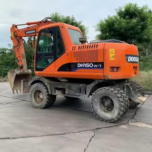 Excavatrice sur pneus Doosan DX150W-9 DH150W-7 de 15 tonnes avec moteur Cummins, d'occasion, à vendre - Product Image 1