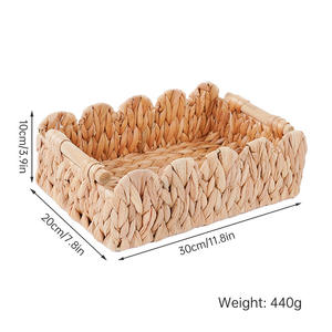 Panier de rangement tissé à la main Bobai, rectangulaire, 30x20x10 cm, et organisateur de bureau 2129 pour la maison et le bureau - Product Image 2