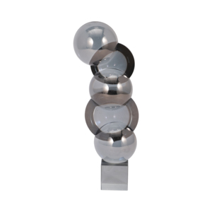 Scultura a Bolle Sovrapposte, Oggetto Decorativo Moderno in Vetro Cristallo per Scaffali, Tavolini da Caffè, Soggiorno - Product Image 4