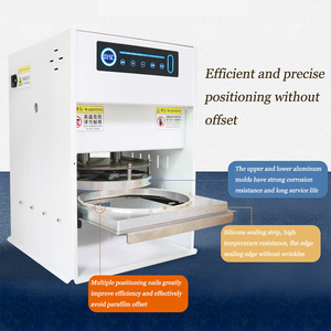 Machine automatique de cachetage à chaud d'emballeur de boîte à lunch pour la prise faite sur commande 220V de boissons pour des bouteilles de boîtes de conteneurs de papier d'aluminium - Product Image 5
