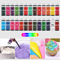 Colorants alimentaires en gel, haute concentration, colorant alimentaire en gel comestible, inodore et non-décolorant, ensemble de 27 couleurs/180g en bouteille