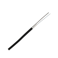 Cable de Fibra Óptica Plano de 2 a 4 Hilos para Interiores y Exteriores con Alambre de Acero para Telecomunicaciones de Banda Ancha FTTH