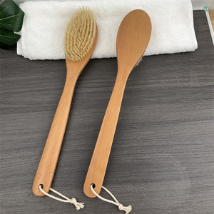 Mayorista Suave Pelo Cuerpo Ducha Piernas Gordo Cepillo Cerdas de Jabalí Madera de Haya Cepillo de Baño Mango Largo Depurador de Espalda Suministros de Baño - Product Image 1