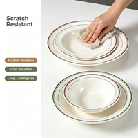 Assiettes creuses en mélamine de style nordique créatif, vaisselle de qualité alimentaire, non toxique, durable, pour la cuisine occidentale et les restaurants
