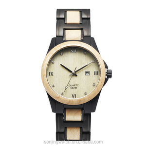 Montres en bois personnalisées avec logo, montres à quartz pour hommes et femmes, bracelet en bois, mouvement à quartz japonais, marque Citizen de luxe pour femmes - Product Image 4