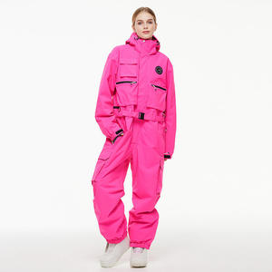 Nuova Tuta da <span class=keywords><strong>Sci</strong></span> con Cappuccio Unisex, Modello Ampio per <span class=keywords><strong>Uomo</strong></span> e Donna, Impermeabile con Isolamento in Piuma, Calda per Snowboard, con Cerniera - Product Image 3