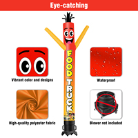Food Truck Thème Gonflable Bizarre Wave Dancer Tube Homme Publicité Extérieure Promotionnel Digital Air Dancer (Ventilateur Non Inclus)