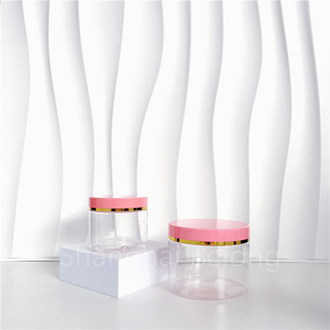 Ibelong Mới Đến 50G 80G 100G 120G 150G 8Oz 250Ml 500Ml Rỗng Rõ Ràng Pet Nhựa Jar Container Màu Hồng Có Nắp Đậy - Product Image 6