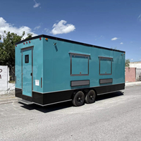 Camion de cuisine mobile en fibre de verre pour hot-dogs, pizzas, grillades et autres plats rapides