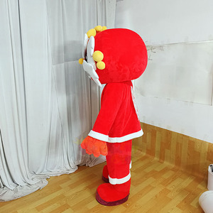 Chinese Style Cartoon <strong>Lion</strong> Dance Mascot <strong>Costume</strong> <strong>Adult</strong> Size with Helmet for Parades Carnivals Promotions &amp; Events - Product Image 3