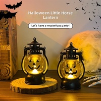 Lanterne citrouille d'Halloween ML en plastique avec LED, lampe de nuit portable pour intérieur, cadeau pour enfants, décoration de fête, lampe d'ambiance, petite taille