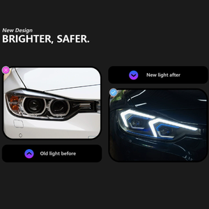 AURON Auto Front <b>LED</b> <b>Headlights</b> 6000K 36W 6000 Lumens D2H Bulb Shape 3 Series F30/F35 2013-2018 12V New Retrofit Upgrade - Product Image 6