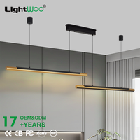 Lustre suspendu de bureau moderne en forme de rectangle à LED, hauteur réglable, petite lampe noire, blanc chaud, angle de faisceau de 360° pour la maison