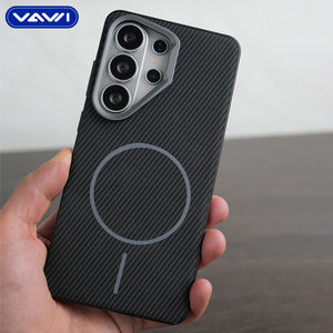 Étui en cuir à motif fibre de la série Dragon Armor VAWI L126 pour <span class=keywords><strong>Samsung</strong></span> S22 S23 S24 S25 S26 Ultra, étui magnétique pour iPhone Android - Product Image 5