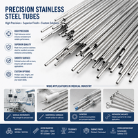 Tige tubulaire personnalisée en acier inoxydable 304, usinée CNC de précision 5 axes, usinage par électroérosion à fil, pièces médicales, dentaires, aérospatiales, OEM ODM