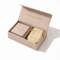 Lionwrapack Vente en Gros Boîte à Bijoux Magnétique en Forme de Livre, Coffret Cadeau Aimanté pour Boucles d'Oreilles, Collier et Bague