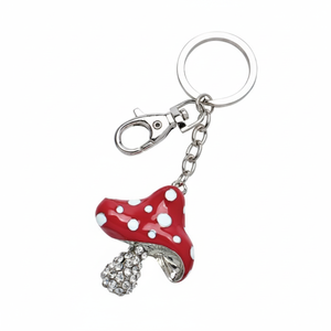 Portachiavi con Fungo di Cristallo Rosso, Accessorio Senza Scatola - Product Image 2