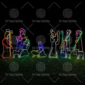 แผงไฟ LED รูปพระเยซูประสูติ สำหรับงานเทศกาลทางศาสนาและตกแต่งวันหยุดกลางแจ้ง - Product Image 2