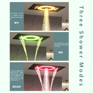 Juego de Cabezal de Ducha LED de Acero Inoxidable 304 Simple, Accesorio Multifuncional para Baño - Product Image 5