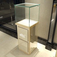 Muebles de Lujo para Tienda de Realidad Virtual, Exhibición de Joyería en Dorado, Aluminio con Iluminación LED, Ecológico, Impermeable y Personalizable