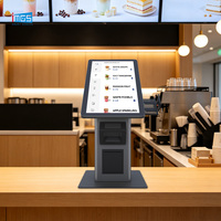 Kiosque de point de vente au détail avec écran tactile portrait de 21,5 pouces, machine de paiement en libre-service avec imprimante de reçus intégrée et scanner