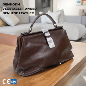 <span class=keywords><strong>Sac</strong></span> à <span class=keywords><strong>main</strong></span> pour femme en cuir pleine fleur tanné végétal brun 3415 L, patiné, avec accents métalliques, multifonctionnel, <span class=keywords><strong>sac</strong></span> de médecin - Product Image 1