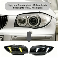 Phares LED style laser pour BMW E87, pour Série 1 E81 E88 E82, style amélioré, DRL jaune, Plug & Play