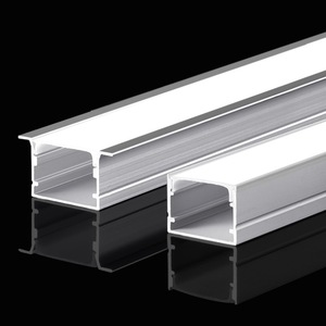 แถบไฟอลูมิเนียม LED ติดเพดานแบบแท่ง T5พื้นผิวแบบอัดขึ้นรูปโปรไฟล์อุตสาหกรรมสีดำตามสั่ง - Product Image 3