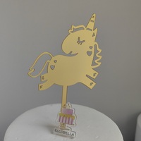 Acryl-Cake-Topper für Tortendekoration Niedliche Einhorn-Themen Weihnachtsparty-Zubehör