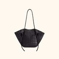 Sac fourre-tout léger en PVC tressé pour femme, imprimé léopard bohème, avec chaînes et lettres, grande capacité, sac à bandoulière pour le quotidien, été JW