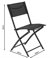 Chaise empilable en métal légère et polyvalente pour l'extérieur, le jardin, la plage, le bureau, le balcon