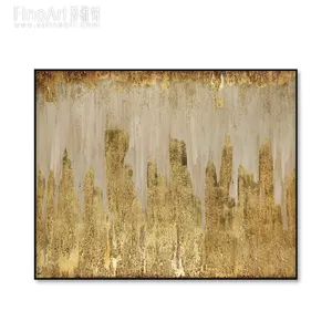 New Design Original China Fine Art Company Handmade Gold Foil Painting