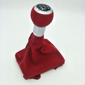 Pomo de Palanca de Cambios de 6 Velocidades para Audi A3, Color Rojo Terciopelo, con Cubierta Antipolvo, Diseño Ergonómico - Product Image 3