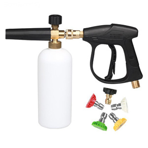 Juego de Pistola de Espuma con Boquilla de Latón Ajustable de Alta Presión de 1/4 de Pulgada, Pistola de Agua para Lavado de Autos con Kit de Recipiente de Espuma de Acero Inoxidable - Product Image 2