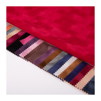 Échantillon gratuit en gros de tissu floqué brossé, tissu velours floqué
