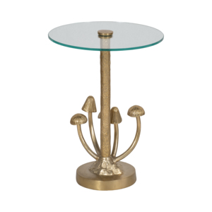 Tavolino Moderno da Salotto con Piano in Vetro e Base Dorata, Tavolino Decorativo per Soggiorno, Camera da Letto e Comodino - Product Image 3