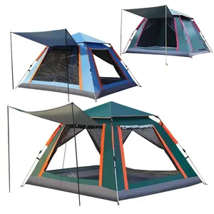 3-4 persone doppia tenda impermeabile Oxford tenda da campeggio 5-8 persone per il tempo libero all'aperto colore pieghevole automatico portatile escursione pieghevole