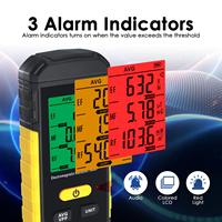 Testeur de rayonnement électromagnétique professionnel 3-en-1, triple détection, écran LCD numérique 3-1/2 chiffres, alarme sonore et lumineuse pour