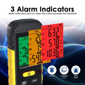 เครื่องวัด EMF แบบมืออาชีพ 3-in-1 ตรวจจับแม่เหล็กไฟฟ้าและคลื่นวิทยุแบบสามระบบ เครื่องทดสอบรังสีดิจิทัลสำหรับใช้ในบ้าน - Product Image 2