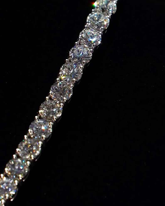 Chaîne tennis en argent sterling plaqué luxe, taille brillant, diamants de laboratoire, personnalisable, tendance, hip hop, unisexe, fournisseur indien - Product Image 4