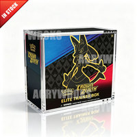Boîte de présentation en acrylique pour English Magnetic Crown Zenith Elite Trainer Box, étui transparent en acrylique pour ETB, protection en acrylique avec protection UV