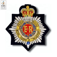 Écusson OEM des Royal Horse Guards, blazer 3D de sport brodé à la main en or, écusson personnalisé de haute qualité, badges d'uniforme de grade