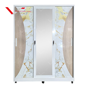 Armoire métallique à 3 portes coulissantes en acier pour chambre de bébé, motif imprimé - Product Image 6